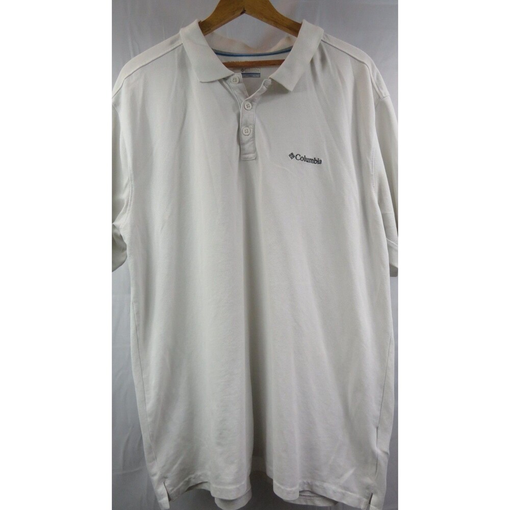 Columbia Omni Shade Polo Shirt Mens XL White Performance Golf Outdoor Casual
